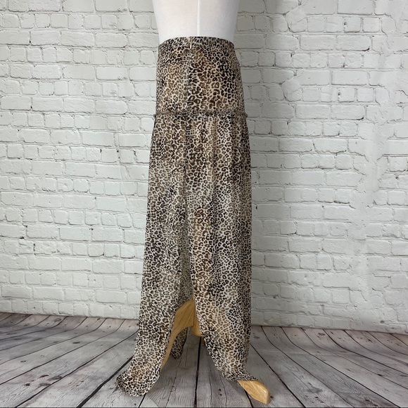 UO Ecote Leopard Animal Print Maxi Skirt Size 10 - Picture 3 of 15